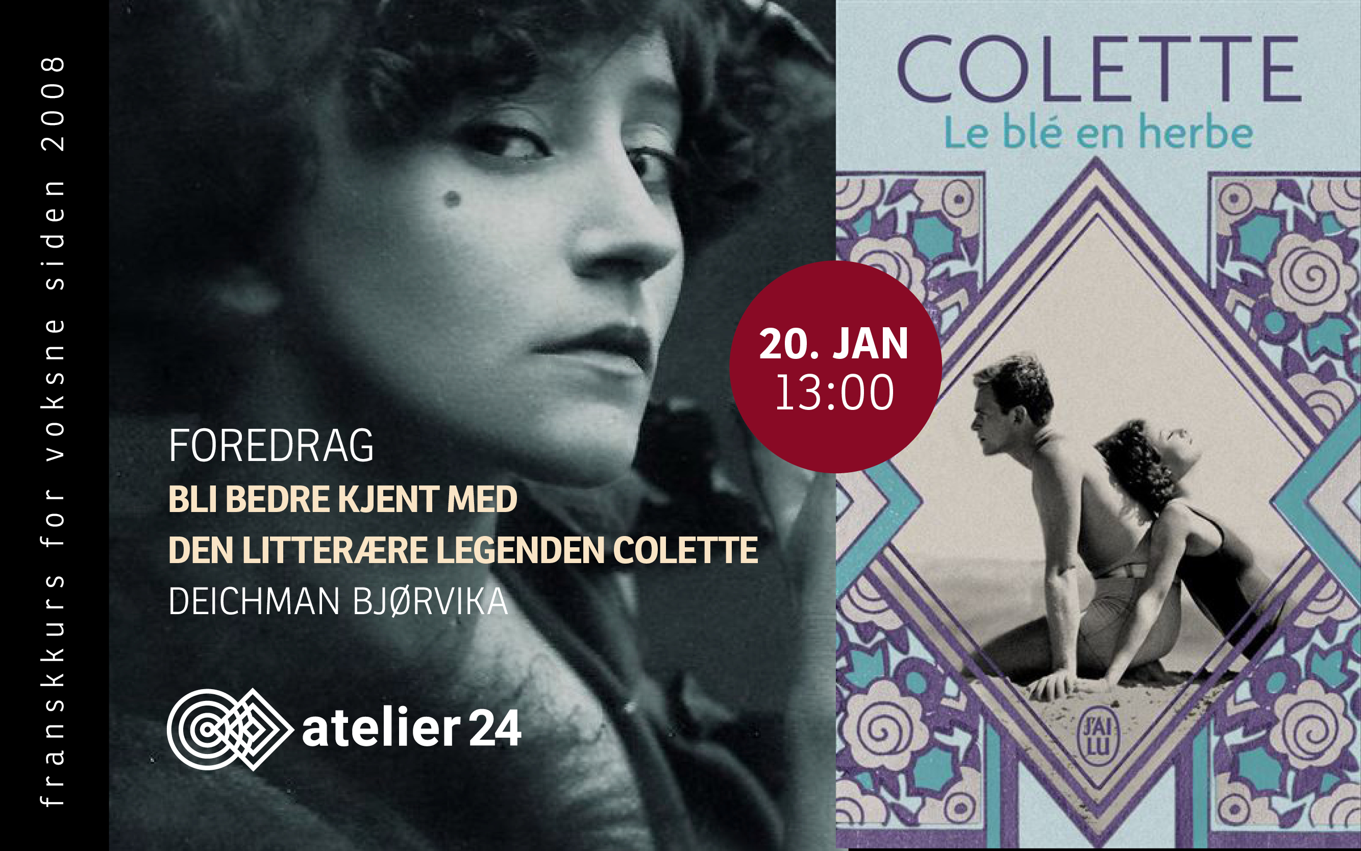 Foredrag Colette, 20. januar 2024, Deichman Bjørvika