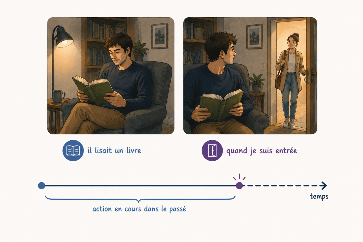 il lisait un livre quand je suis entrée