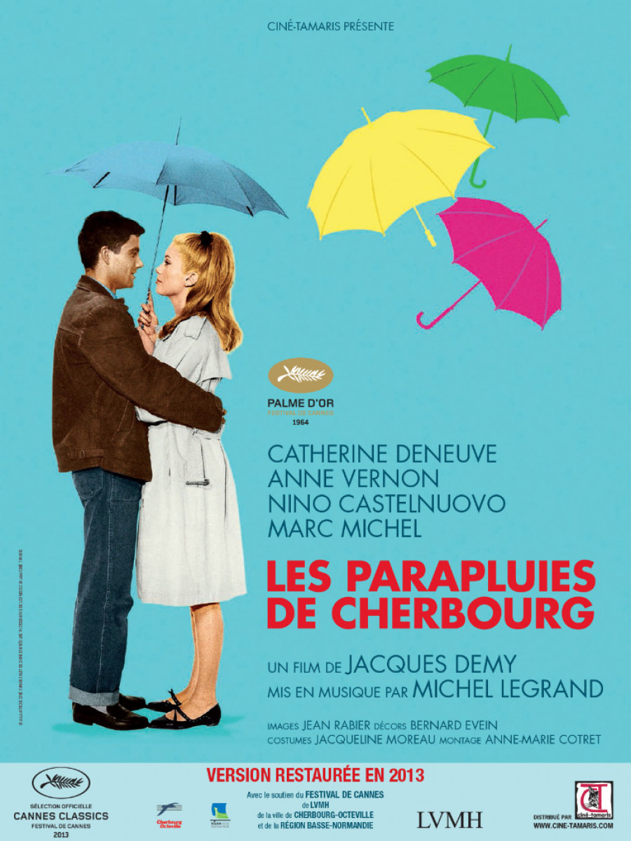 Plakaten til filmen Les parapluies de Cherbourg