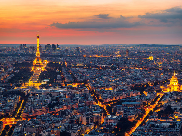 eiffeltårnet, paris om natten